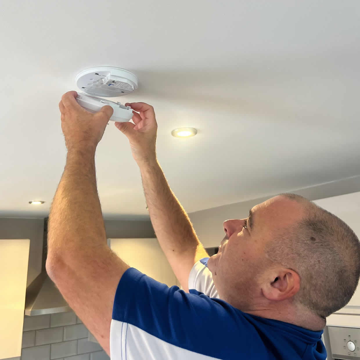 Smoke alarm providing fire safety protection in a Rayleigh home